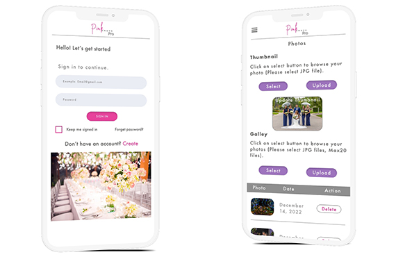 UI/UX Pink Knock website and App