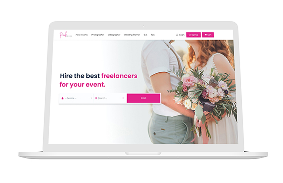 UI/UX Pink Knock website and App